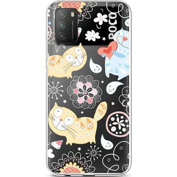 Pouzdro na mobilní telefon Kryt Xiaomi Poco M3 silikon Happy Cats (obal neboli pouzdro na Xiaomi Poco M3)