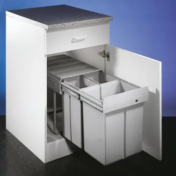 Odpadkový koš Trenta 5, Odpadkový koš pro otočné dveře, alu šedá