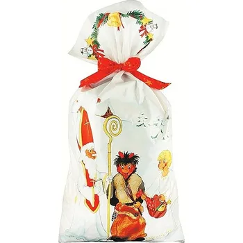 Vánoční dekorace Mikuláš velký igelitový pytel 83x43cm