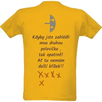 Pánská móda Tričko s potiskem Jedno ze dvou triček - muž pánské