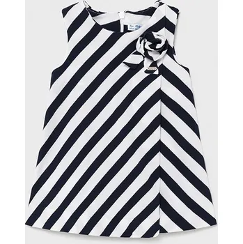 Dívčí šaty Dívčí šaty Mayoral šikmý proužek modro bílé 1964 (2912)