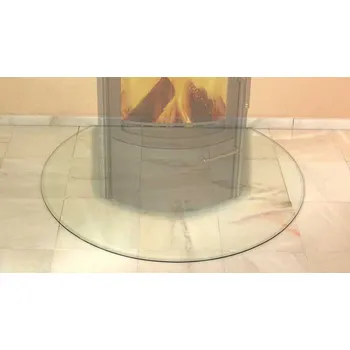 HARK Skleněná podložka pod krbová kamna HARK 110x95 cm s fazetkou