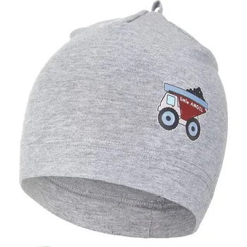 Módní doplněk Little Angel Čepice smyk obrázek Outlast ® - šedý melír/stavitel Velikost čepic: 1 | 36-38 cm