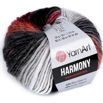 Galanterie Pletací příze Harmony 50 g, barva 6 (A-8) šedá