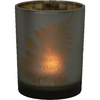 Svícen Skleněný svícen s listem Farm S - 7*7*8cm