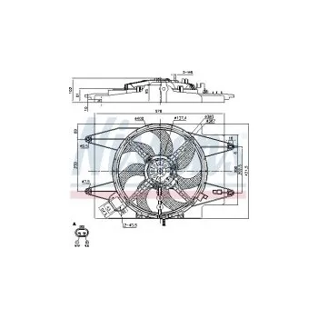 Motor automobilu Ventilátor chladiče NISSENS 85107