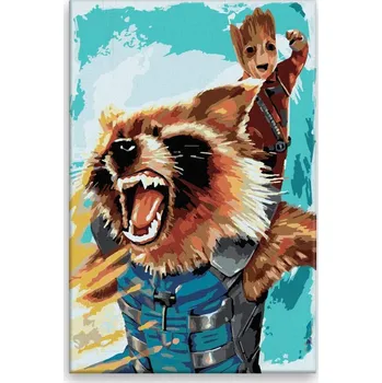 Dětské zboží Malování podle čísel - Groot 01 - 40x60 cm, bez dřevěného rámu - CZ výroba