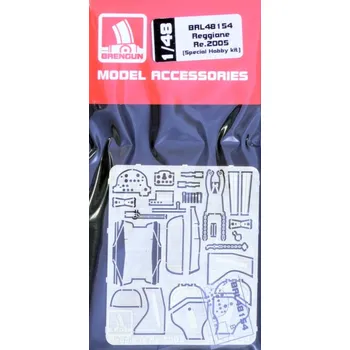 Plastikový model Brengun 1/48 Reggiane Re.2005 - detail PE set (SP.HOB.)