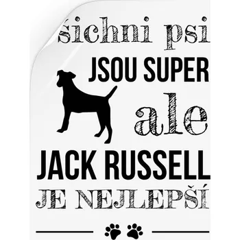 Samolepící dekorace Samolepka Jack Russel je nejlepší
