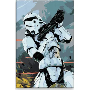Dětské zboží Malování podle čísel - Stormtrooper - 40x60 cm, bez dřevěného rámu - CZ výroba