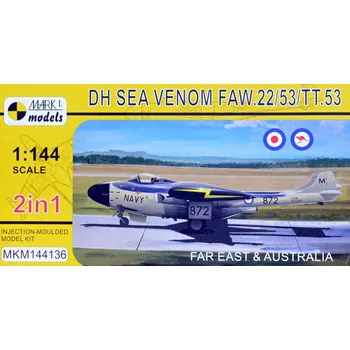 Plastikový model 1/144 DH Sea Venom FAW.22/53/TT.53 (2-in-1)