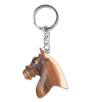 Waldhausen Dřevěný přívěšek na klíče ve tvaru koníka přívěšek: Hlava koníka