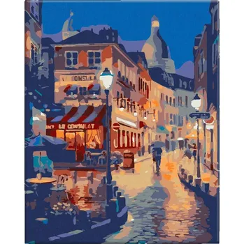 Malování podle čísel - Dovolená ve městě - 40x50 cm, bez dřevěného rámu - CZ výroba