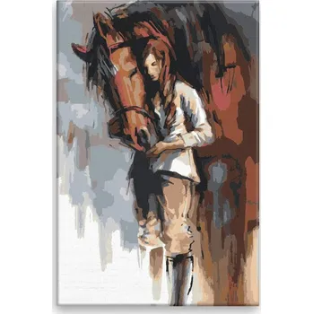 Dětské zboží Malování podle čísel - Před závodem - 40x60 cm, bez dřevěného rámu - CZ výroba