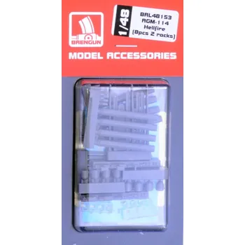 Plastikový model Brengun 1/48 AGM-114 Hellfire (8 pcs., 2 racks)