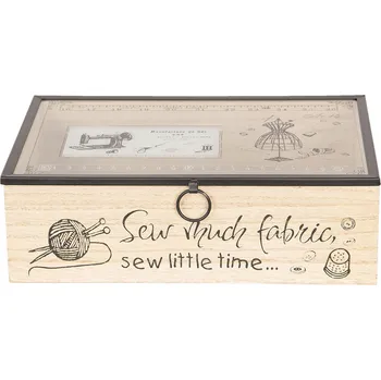 Dřevěný šicí box - 25*17*8 cm