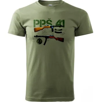 Pánské tričko Striker Špagin PPŠ-41 olivové XL