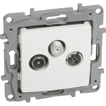 Elektrická zásuvka Legrand Niloé zásuvka TV-RD-SAT průběžná bílá 764564 (Legrand 764564)