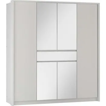Šatní skříň Casarredo Šatní skříň RIJEKA 200 bílá/zrcadlo