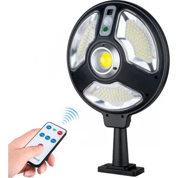Zahradní dekorace Solar COB-153 Solární nástěnné světlo s PIR čidlem 153x LED (Solární lampa s dálkovým ovladačem)