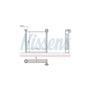 Chladič motoru Výměník tepla NISSENS 73992