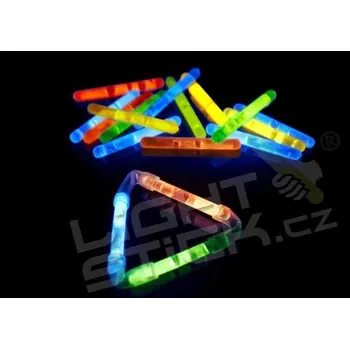 Svítící tyčinka 50 ks, (chemické světlo) Lightstick MINI 4 cm, výběr barev - Červená