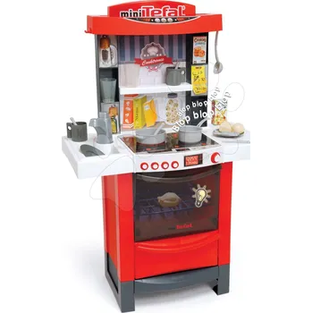 Dětské zboží Kuchyňka TEFAL Cook'tronic elektronická Smoby se světlem a zvuky, 20 doplňků