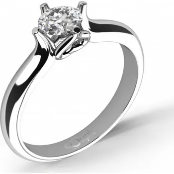 Prsten Couple, Ikaria – Zásnubní prsten z bílého zlata se zirkonem, vel.: 51, ø16,2 mm, 6864130-0-51-1