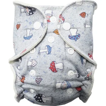 Plena Breberky BIO Kalhotková plenka s GOTS (S) - Houbičky PAT