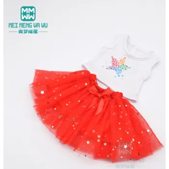 Doplněk pro panenku Set sukně a tílka pro panenku American girl a Baby Born 43-45 cm Barvy: červená