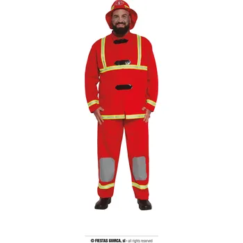 Karnevalový kostým Guirca Fiestas Španělsko Kostým pro dospělé hasič XL varianta: XL 54 - 56