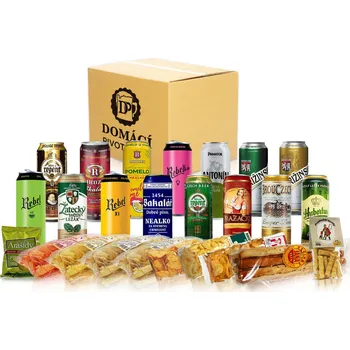 Pivo Domácí pivotéka Pivo v plechu - sada 15+9 0°-12° 15 x 0,5 l 9 pochutin (set)