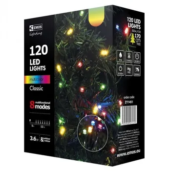 Vánoční osvětlení EMOS ZY1451 světelný řetěz 120 LED multicolr