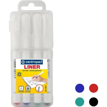 Popisovač Centropen 2811/4 sada 0,3mm liner