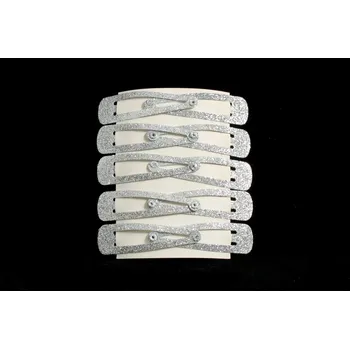 Sponky do vlasů se stříbrným třpytem, 10 ks