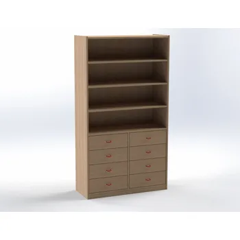 Komoda Skříňka s volnými policemi a 8 zásuvkami