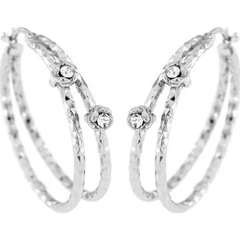 Náušnice Zlatnictví U Kostela Stříbrné dámské kroužky se zirkony 1519 409501866