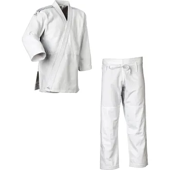 Bojový sport JUDO KIMONO ADIDAS CONTEST J650 BÍLÉ - stříbrné pruhy Velikost: 150
