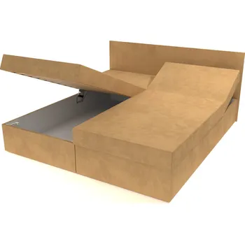 Postel Dvoupostel polohovací béžová 200 × 180 cm