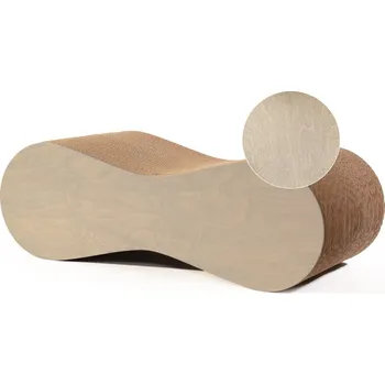 OVAL se dřevem 19x57cm Hloubka škrabadla: 30 cm, Barva: Šedá