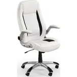 Kancelářské křeslo SATURN — ekokůže, bílá Halmar