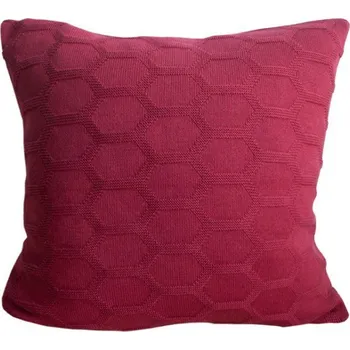 Dekorativní polštářek Pletený polštář Hedris dark red 50x50, Funky Doris Norsko Červená