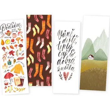 Záložka Chaukiss Záložky podzim 4 ks