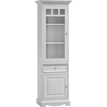 Knihovna KATMANDU Vitrína levá Belluno Elegante bílá, masiv, rozměr 190x60x45cm