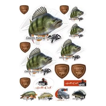 Mix nálepek Giants Fishing Okoun ( 17ks )