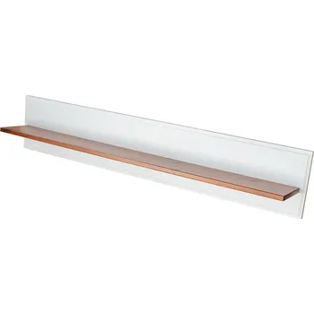 police KATMANDU Nástěnná police Toskania, bílá-med, rozměr 22x120x17