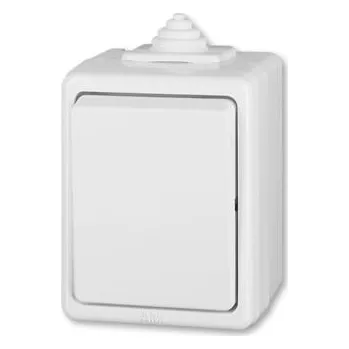 Elektroinstalační materiál ABB PRAKTIK 3553-06929 B PŘEPÍNAČ STŘÍDAVÝ,Ř.6,IP 44 BÍLÝ
