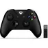 Gamepad Microsoft Xbox One Wireless Controller, Black + Wireless Adapter (4N7-00002)