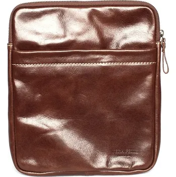 Kožená středně velká hnědá crossbody taška Vera Pelle no. 82