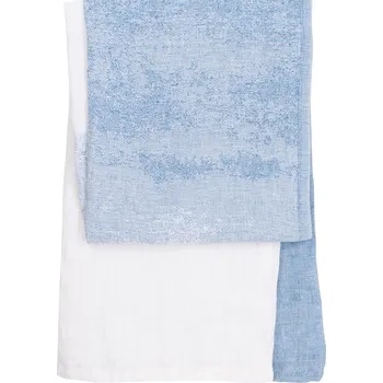 Ručník Lapuan Kankurit Lněný ručník Saari, modro-bílý, Rozměry 48x70 cm